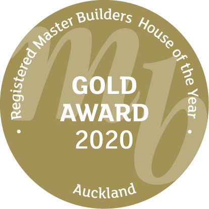 Gold and white registered master builders house of the year 2020 award
